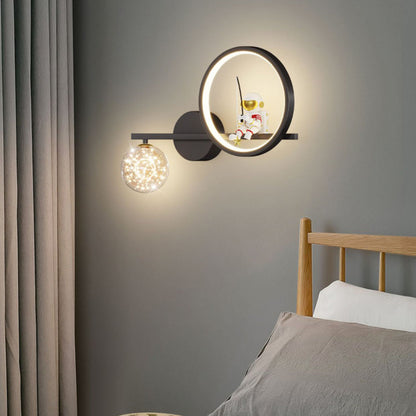 مصباح حائط LED دائري من الأكريليك من الحديد بتصميم آرت ديكو عصري لغرفة المعيشة 