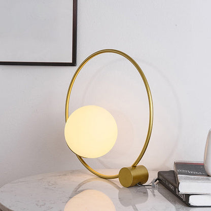 Modern Minimalist Magic Bean Round Iron 1-Light Table Lamp For Living Room