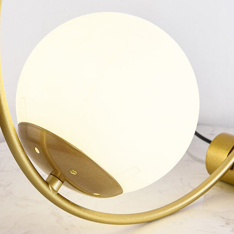 Modern Minimalist Magic Bean Round Iron 1-Light Table Lamp For Living Room