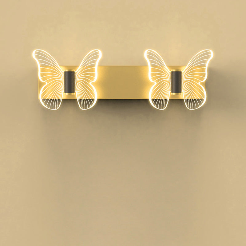 現代的なスカンジナビアのラウンドバタフライ長方形アクリルハードウェアLED壁取り付け用燭台ランプリビングルーム用