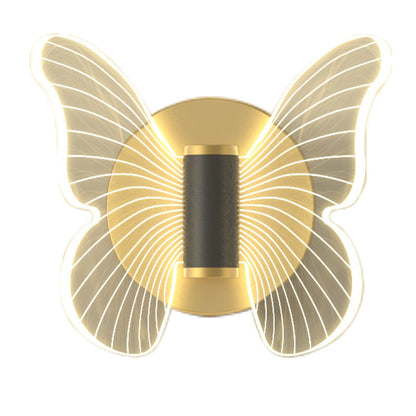 現代的なスカンジナビアのラウンドバタフライ長方形アクリルハードウェアLED壁取り付け用燭台ランプリビングルーム用