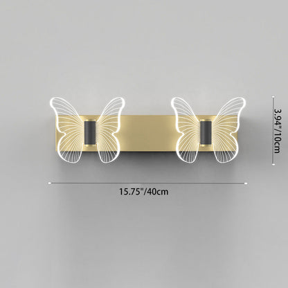 現代的なスカンジナビアのラウンドバタフライ長方形アクリルハードウェアLED壁取り付け用燭台ランプリビングルーム用