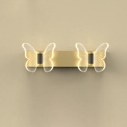 現代的なスカンジナビアのラウンドバタフライ長方形アクリルハードウェアLED壁取り付け用燭台ランプリビングルーム用