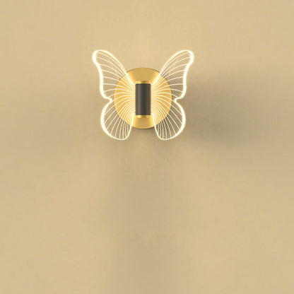 現代的なスカンジナビアのラウンドバタフライ長方形アクリルハードウェアLED壁取り付け用燭台ランプリビングルーム用