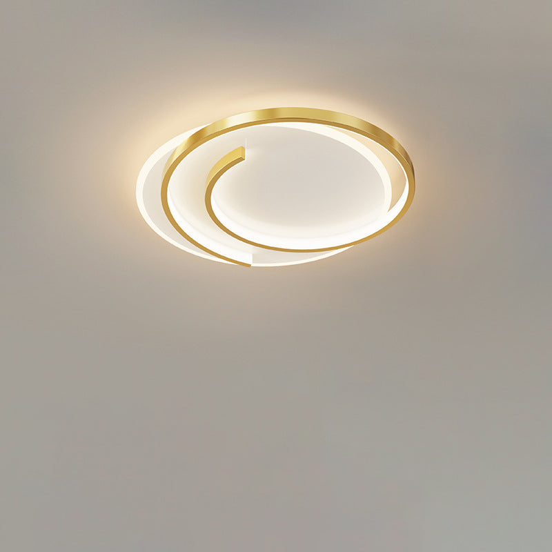 Contemporary Creative Rectangular Square Round Stacked Silicone Iron LED Flush Mount Ceiling Light For Bedroom