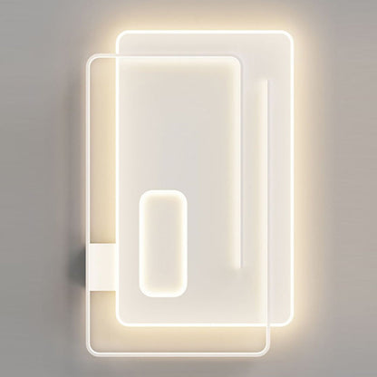 Contemporary Creative Rectangular Square Round Stacked Silicone Iron LED Flush Mount Ceiling Light For Bedroom