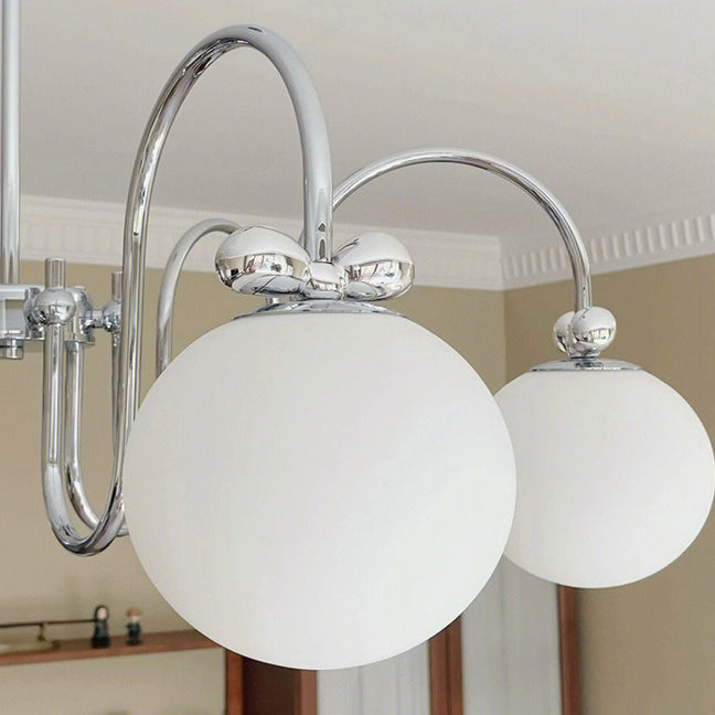 Traditional French Magic Bean Bent Branch Bow Glass Iron 3/4/6 Light Chandelier For Living Room