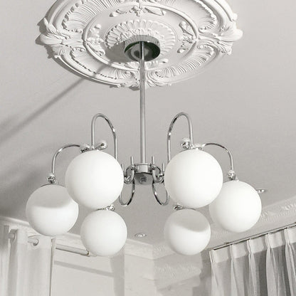 Traditional French Magic Bean Bent Branch Bow Glass Iron 3/4/6 Light Chandelier For Living Room