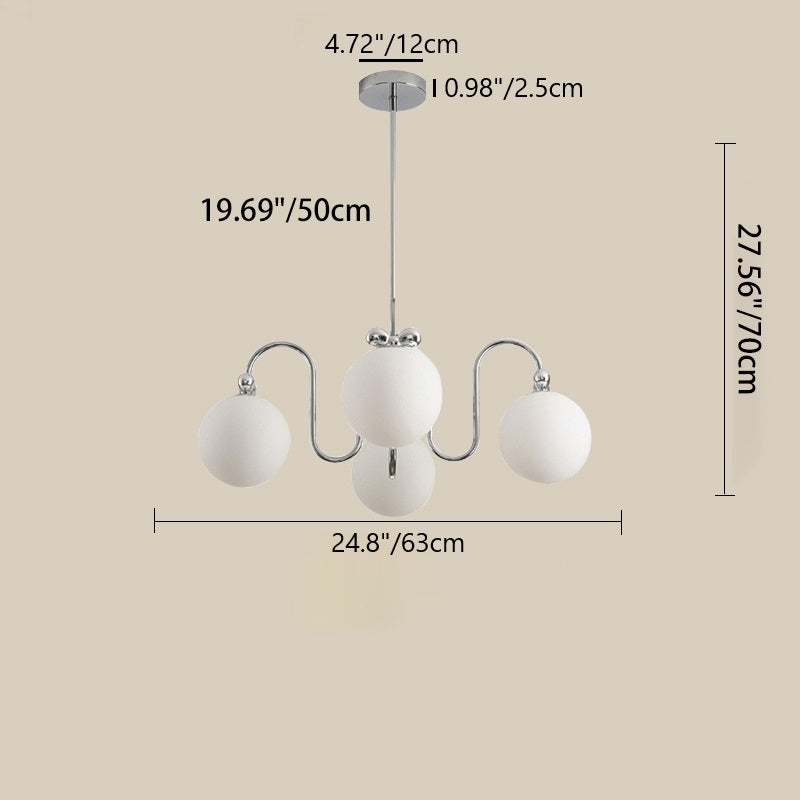 Traditional French Magic Bean Bent Branch Bow Glass Iron 3/4/6 Light Chandelier For Living Room