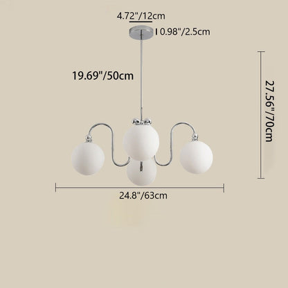 Traditional French Magic Bean Bent Branch Bow Glass Iron 3/4/6 Light Chandelier For Living Room