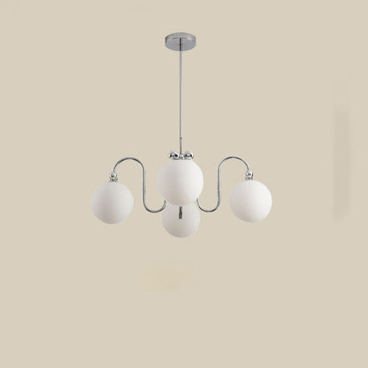 Traditional French Magic Bean Bent Branch Bow Glass Iron 3/4/6 Light Chandelier For Living Room
