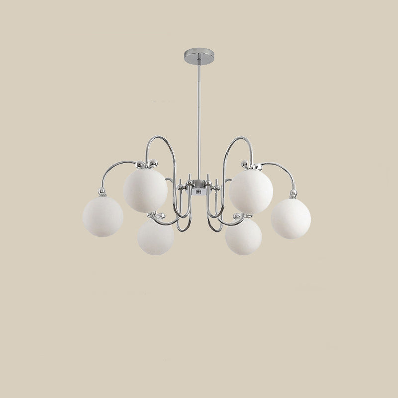 Traditional French Magic Bean Bent Branch Bow Glass Iron 3/4/6 Light Chandelier For Living Room