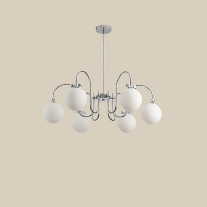 Traditional French Magic Bean Bent Branch Bow Glass Iron 3/4/6 Light Chandelier For Living Room