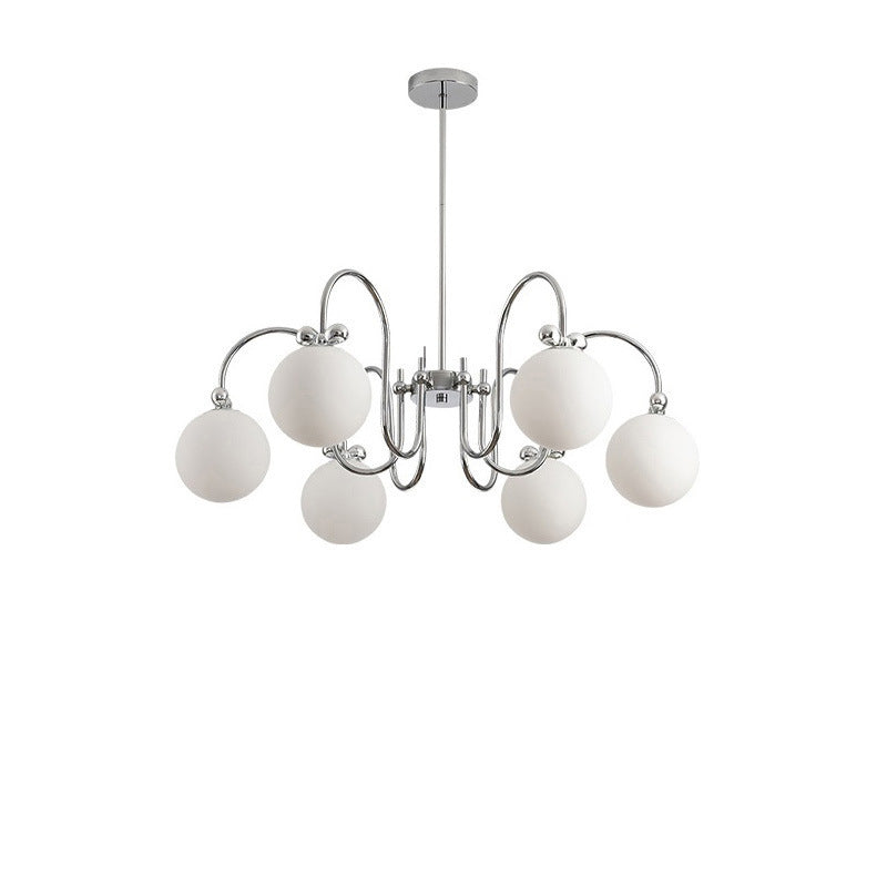 Traditional French Magic Bean Bent Branch Bow Glass Iron 3/4/6 Light Chandelier For Living Room
