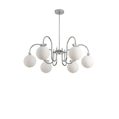 Traditional French Magic Bean Bent Branch Bow Glass Iron 3/4/6 Light Chandelier For Living Room
