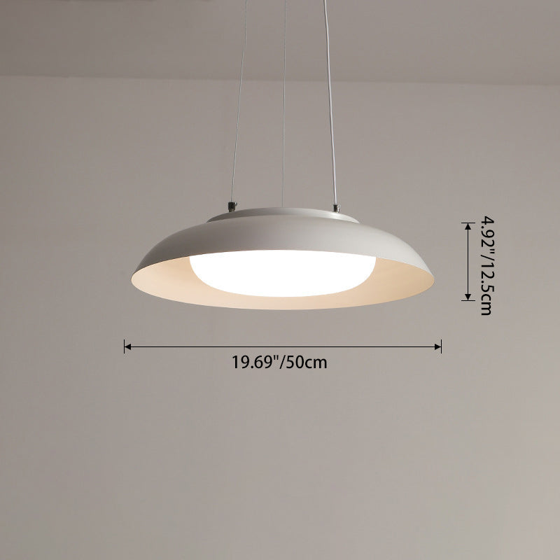 Modern Simplicity Bowl Round PE Iron LED Chandelier For Living Room