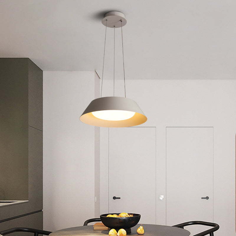 Modern Simplicity Bowl Round PE Iron LED Chandelier For Living Room