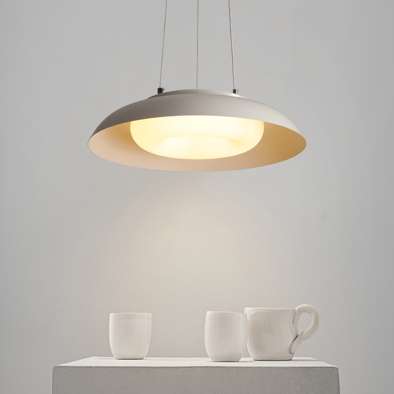 Modern Simplicity Bowl Round PE Iron LED Chandelier For Living Room