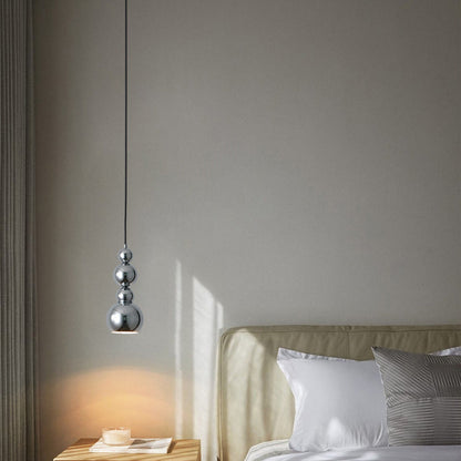 Contemporary Creative Gourd Shape Round Hardware 1-Light Pendant Light For Living Room
