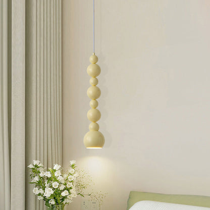 Contemporary Creative Gourd Shape Round Hardware 1-Light Pendant Light For Living Room