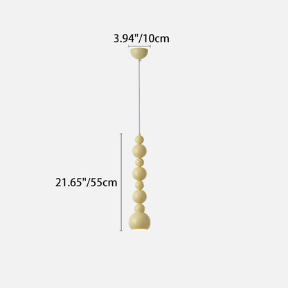 Contemporary Creative Gourd Shape Round Hardware 1-Light Pendant Light For Living Room