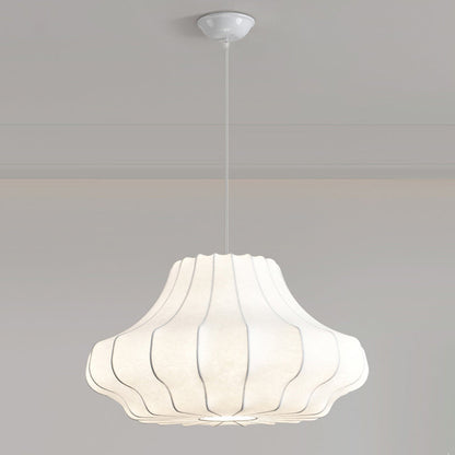Contemporary Scandinavian Pear Diamond Round Faux Silk Iron 3/4 Light Chandelier For Living Room