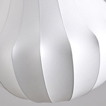 Contemporary Scandinavian Pear Diamond Round Faux Silk Iron 3/4 Light Chandelier For Living Room