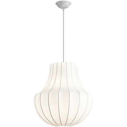 Contemporary Scandinavian Pear Diamond Round Faux Silk Iron 3/4 Light Chandelier For Living Room