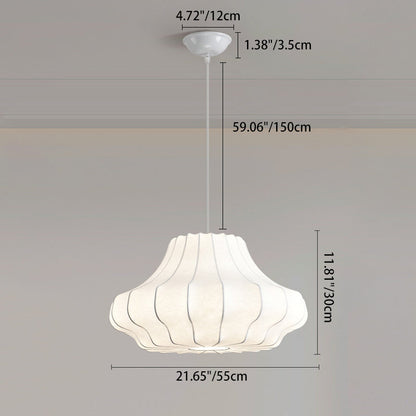 Contemporary Scandinavian Pear Diamond Round Faux Silk Iron 3/4 Light Chandelier For Living Room