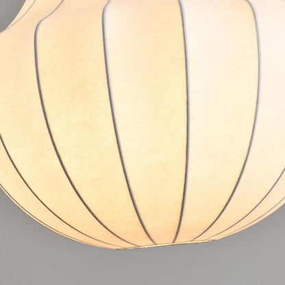Contemporary Scandinavian Pear Diamond Round Faux Silk Iron 3/4 Light Chandelier For Living Room
