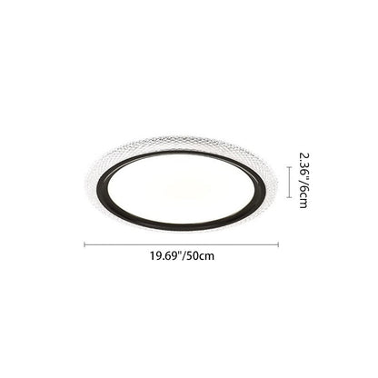 Modern Simplicity Round Ring Acrylic Aluminum LED Flush Mount Ceiling Light For Living Room