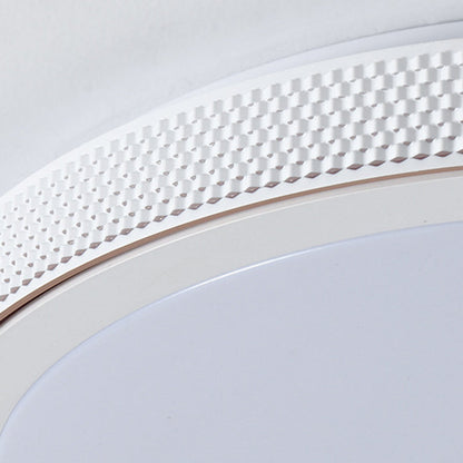 Modern Minimalist Round Grain Acrylic Hardware LED Flush Mount Ceiling Light For Living Room