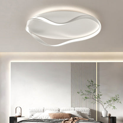 مصباح سقف LED بتصميم دائري بسيط وعصري من الألومنيوم لغرفة المعيشة