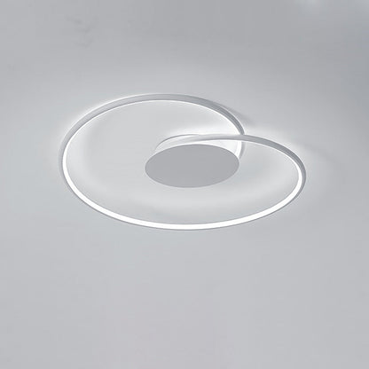 Modern Minimalist Heart Bend Silicone Iron Aluminum LED Flush Mount Ceiling Light For Living Room