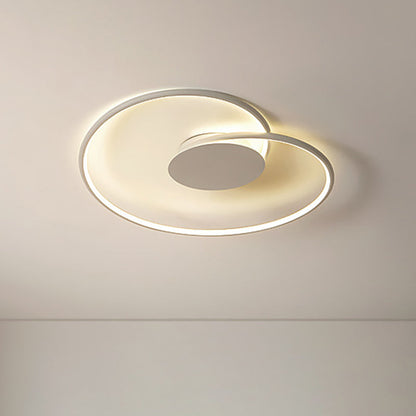 Modern Minimalist Heart Bend Silicone Iron Aluminum LED Flush Mount Ceiling Light For Living Room
