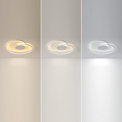 Modern Minimalist Heart Bend Silicone Iron Aluminum LED Flush Mount Ceiling Light For Living Room