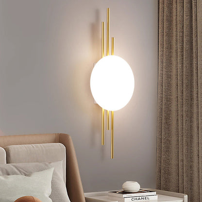 Contemporary Scandinavian Round Ball Rectangle Round Acrylic Iron LED Wall Sconce Lamp For Bedroom