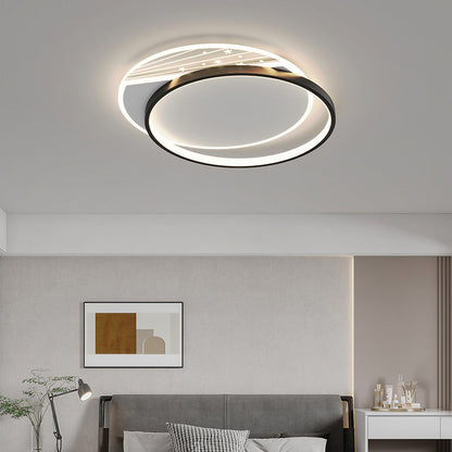 Modern Minimalist Rectangle Oval Round Square Acrylic Iron LED Flush Mount Ceiling Light For Living Room