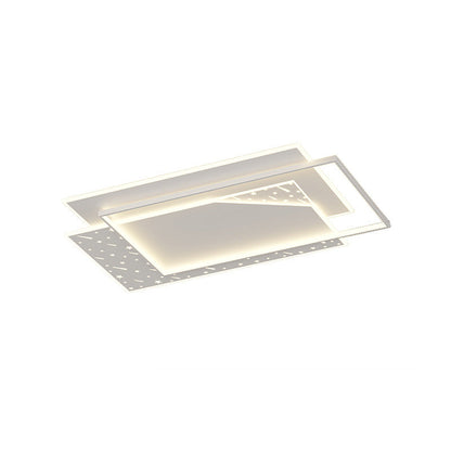 Modern Minimalist Oval Round Square Rectangle Stacking Acrylic Aluminum Iron LED Flush Mount Ceiling Light For Living Room
