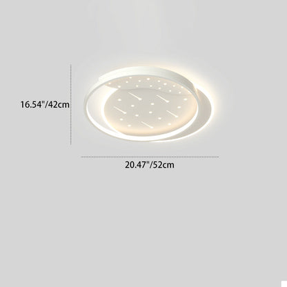 Modern Minimalist Pebble Round Square Silicone Acrylic Iron LED Flush Mount Ceiling Light For Living Room