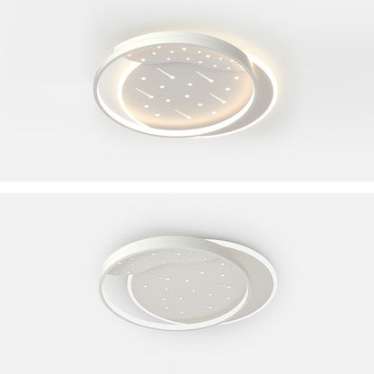 Modern Minimalist Pebble Round Square Silicone Acrylic Iron LED Flush Mount Ceiling Light For Living Room
