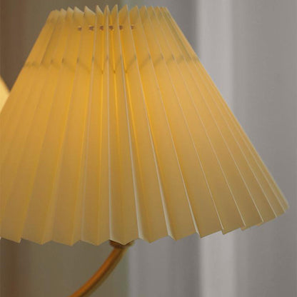 Traditional Japanese Scalloped Pleated Branching Cylinder PVC Walnut Brass 3/5 Light Chandelier For Living Room