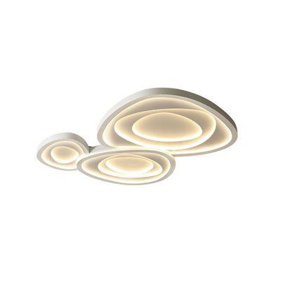 Modern Simplicity Triangle Rose Cream Acrylic Iron LED Flush Mount Ceiling Light For Living Room