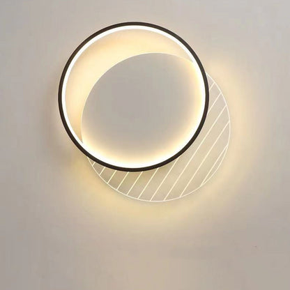 Modern Minimalist Round Square Stacking Acrylic Iron LED Flush Mount Ceiling Light For Living Room