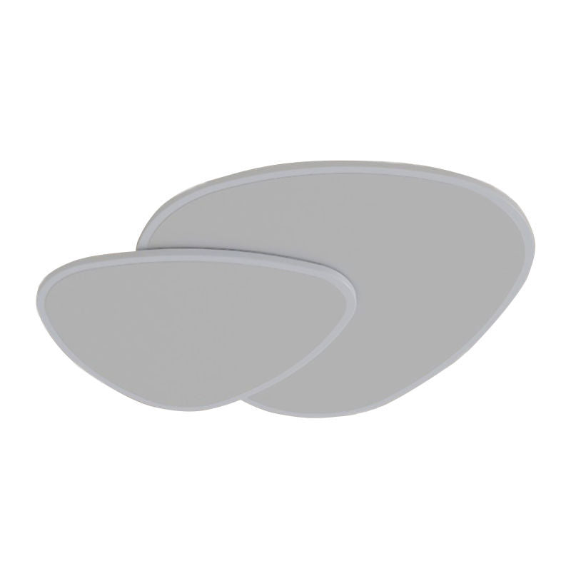 Modern Minimalist Triangle Square Stacked Acrylic Iron LED Flush Mount Ceiling Light For Living Room