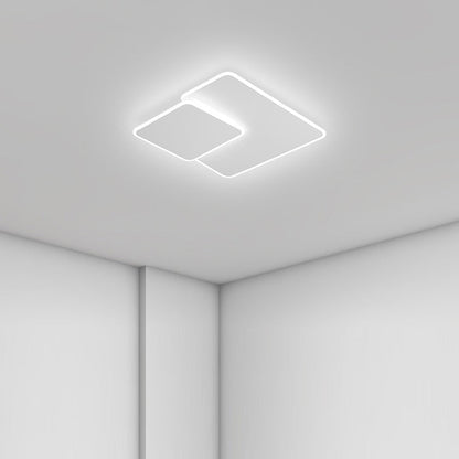 Modern Simplicity Square Stacked Acrylic Iron LED Flush Mount Ceiling Light For Living Room