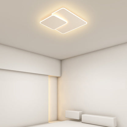 Modern Simplicity Square Stacked Acrylic Iron LED Flush Mount Ceiling Light For Living Room