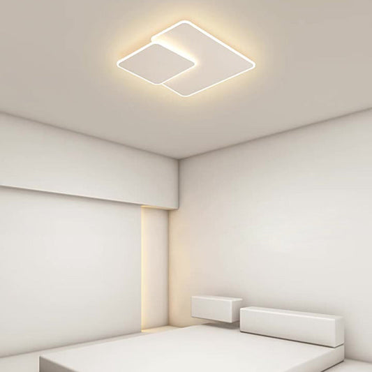 Modern Simplicity Square Stacked Acrylic Iron LED Flush Mount Ceiling Light For Living Room