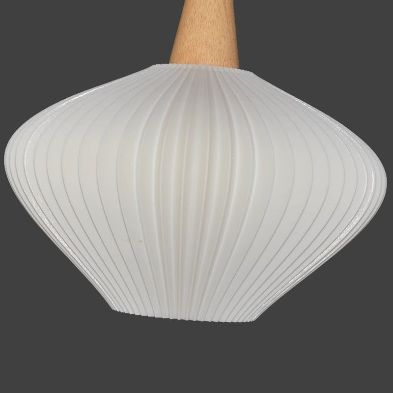 Traditional Chinese Lantern Origami Round Eco-friendly PLA Wood Metal 1-Light Pendant Light For Living Room