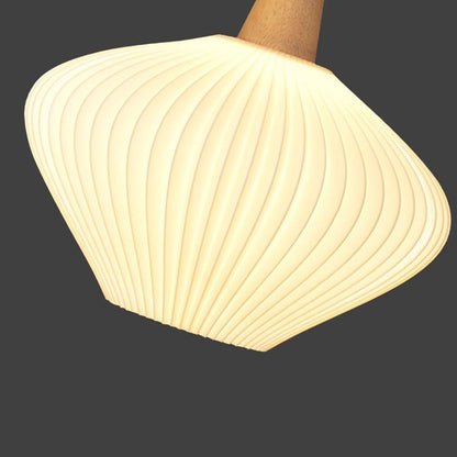 Traditional Chinese Lantern Origami Round Eco-friendly PLA Wood Metal 1-Light Pendant Light For Living Room